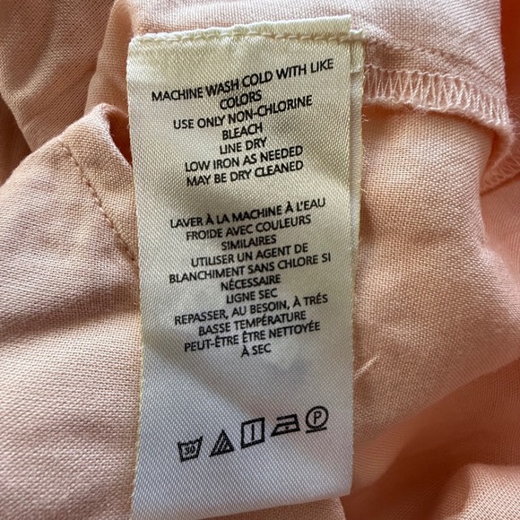 Pilcro Floral Mini Dress Smocked Open‎ Back Long Sleeve Pink XL - Picture 10 of 12